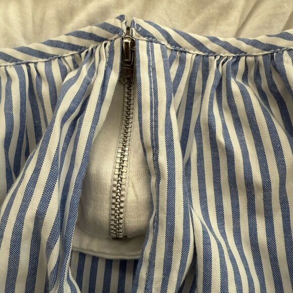 Tularosa Women’s Cropped Off Shoulder Striped Top Blue & White Size S - Picture 9 of 12